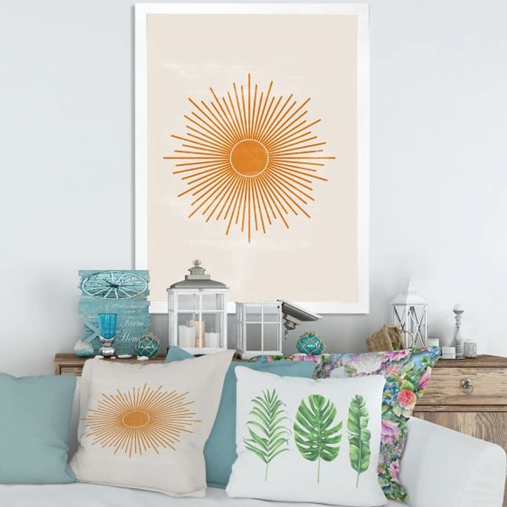 Orange Sun Print II  Wall Art