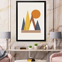 Toile « Mountain Abstract and Sun »