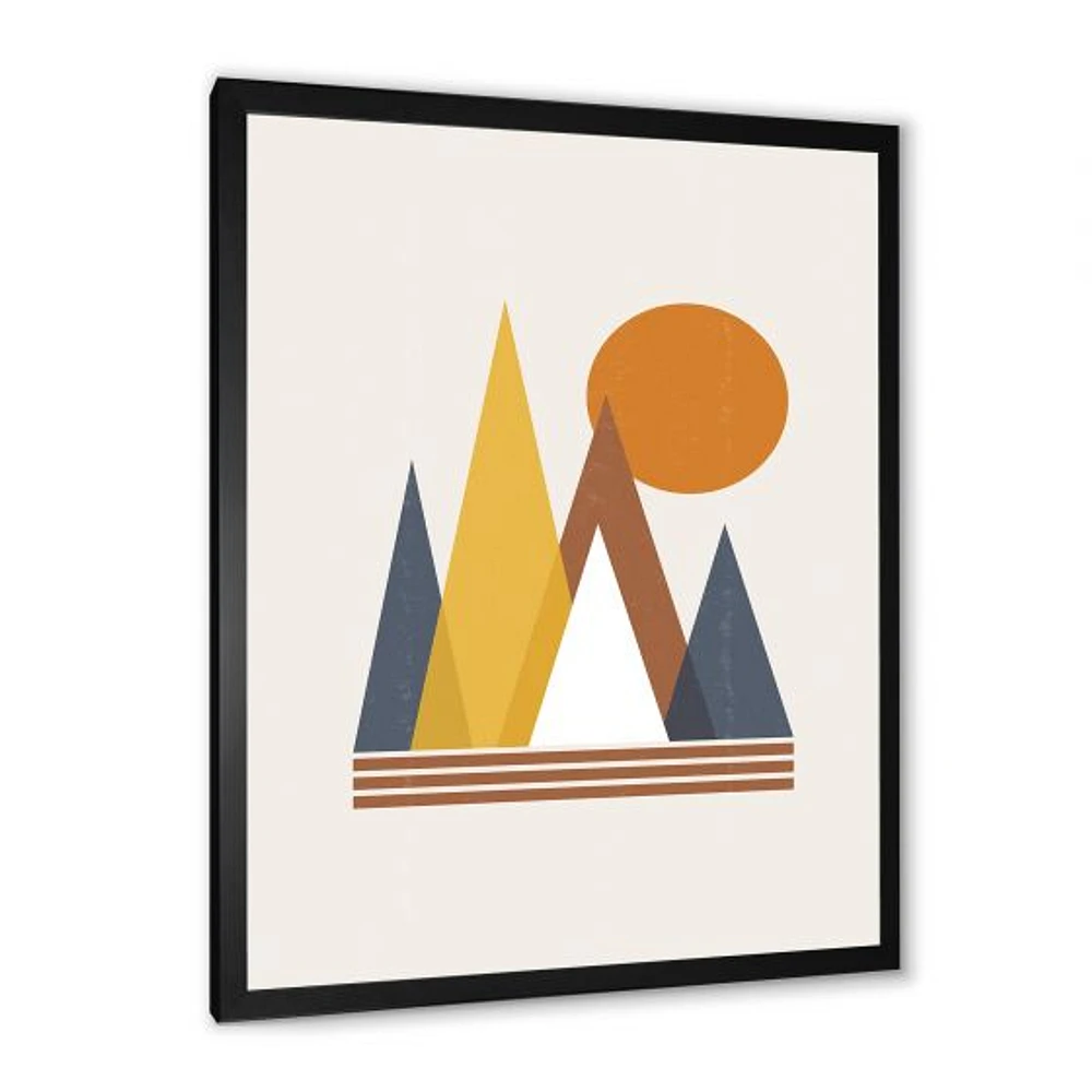 Mountain Abstract and Sun  Wall Art