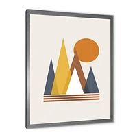 Mountain Abstract and Sun  Wall Art