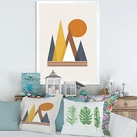 Toile « Mountain Abstract and Sun »