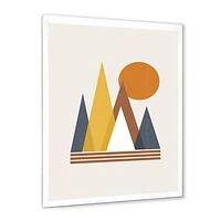 Toile « Mountain Abstract and Sun »