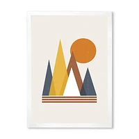 Mountain Abstract and Sun  Wall Art