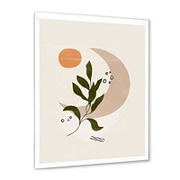 Toile « Abstract Geometrical Moon with Leaf I »