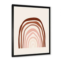 Terracotta Minimalist Boho Rainbow I  Wall Art