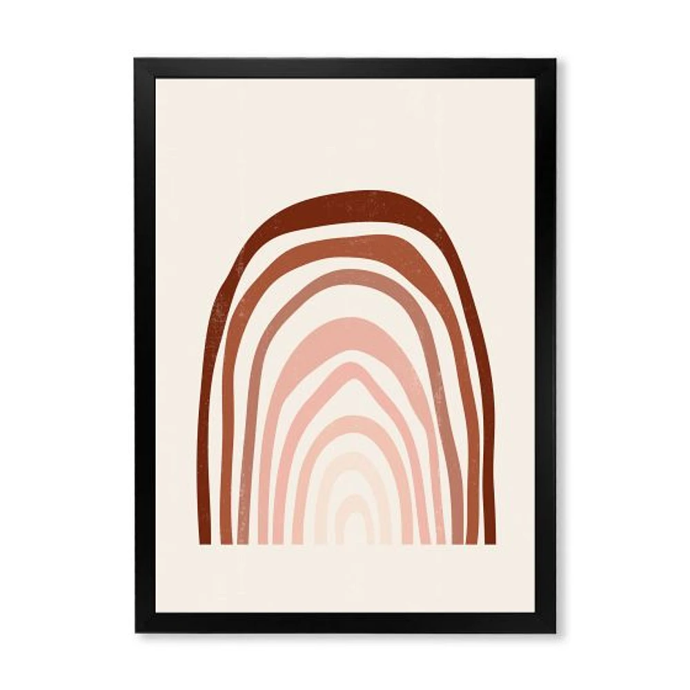 Terracotta Minimalist Boho Rainbow I  Wall Art