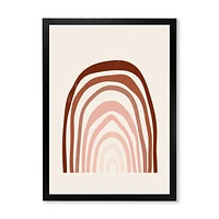 Terracotta Minimalist Boho Rainbow I  Wall Art