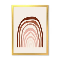 Terracotta Minimalist Boho Rainbow I  Wall Art