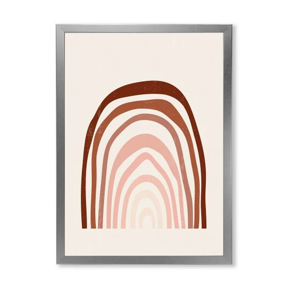 Terracotta Minimalist Boho Rainbow I  Wall Art