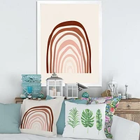 Terracotta Minimalist Boho Rainbow I  Wall Art