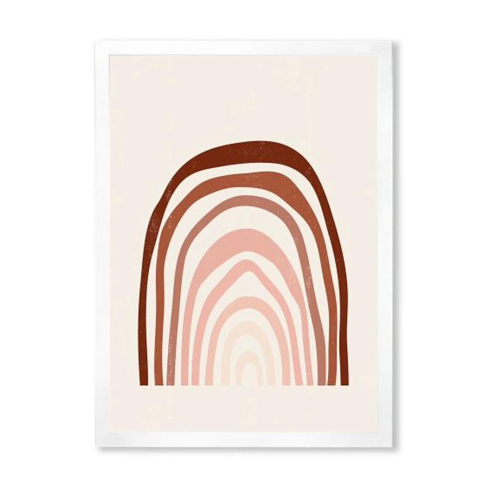 Terracotta Minimalist Boho Rainbow I  Wall Art