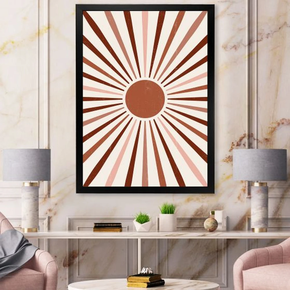 Geometric Radiant Sun  Canvas Wall Art