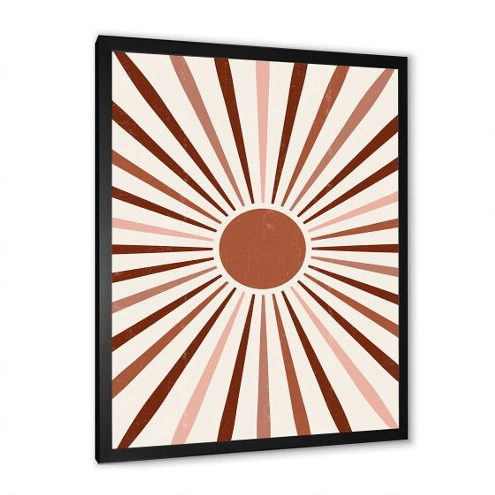 Geometric Radiant Sun  Canvas Wall Art