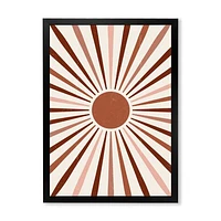 Geometric Radiant Sun  Canvas Wall Art