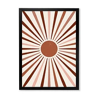 Geometric Radiant Sun  Canvas Wall Art