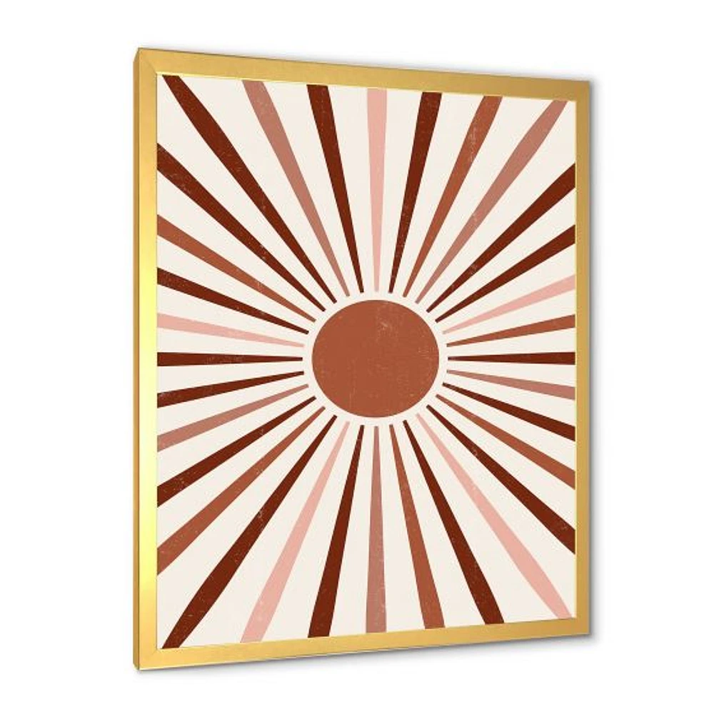 Geometric Radiant Sun  Canvas Wall Art