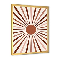 Geometric Radiant Sun  Canvas Wall Art