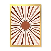 Geometric Radiant Sun  Canvas Wall Art