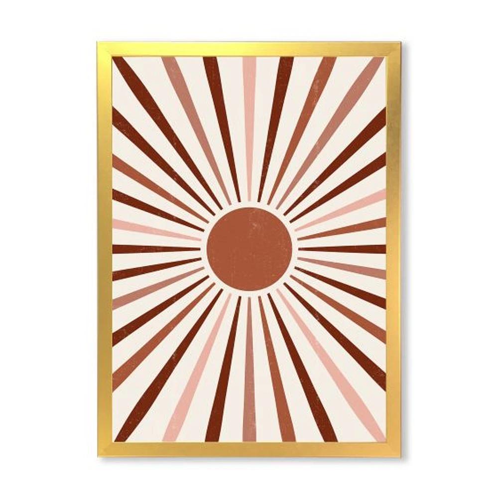 Geometric Radiant Sun  Canvas Wall Art