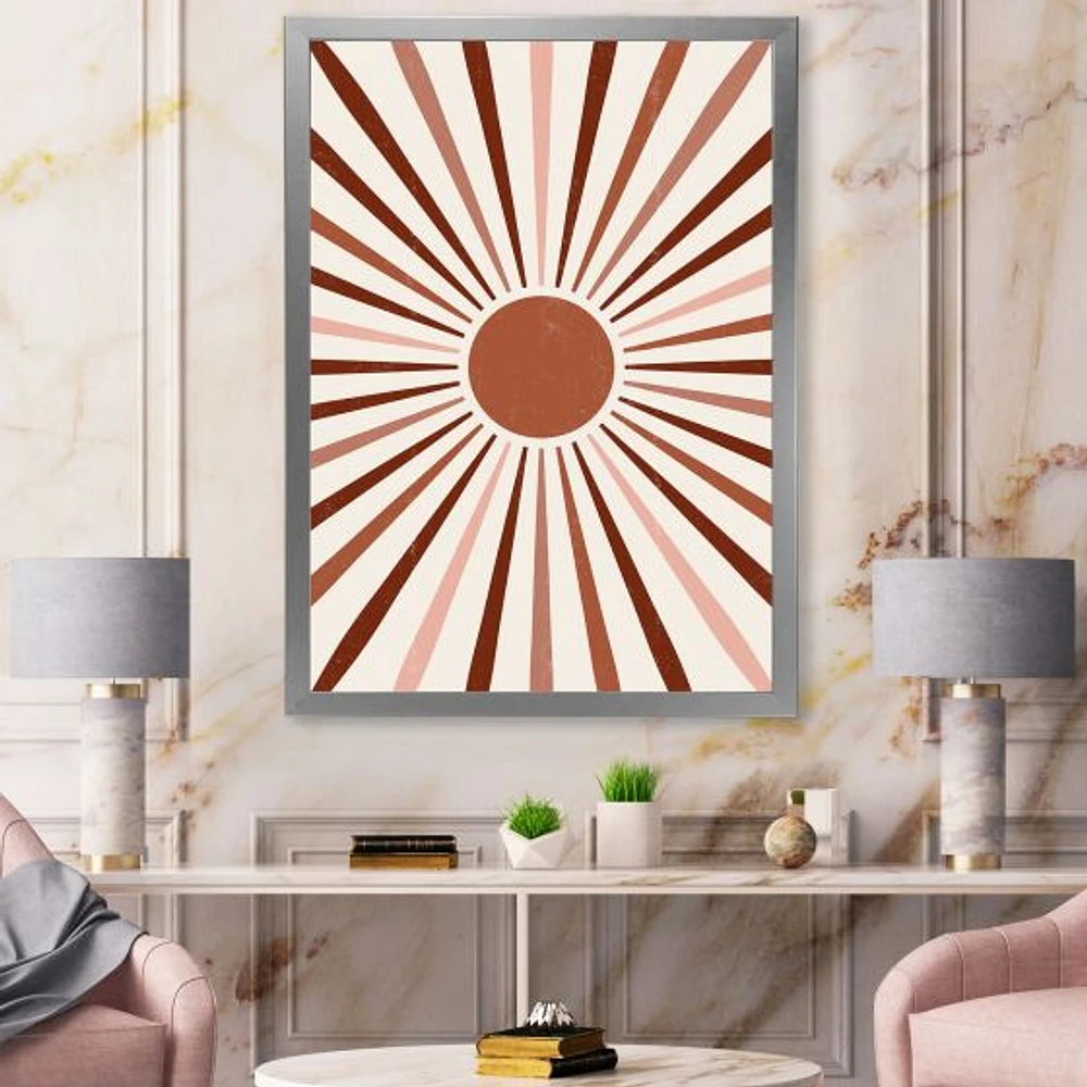 Geometric Radiant Sun  Canvas Wall Art