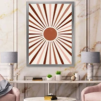 Geometric Radiant Sun  Canvas Wall Art