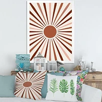 Geometric Radiant Sun  Canvas Wall Art