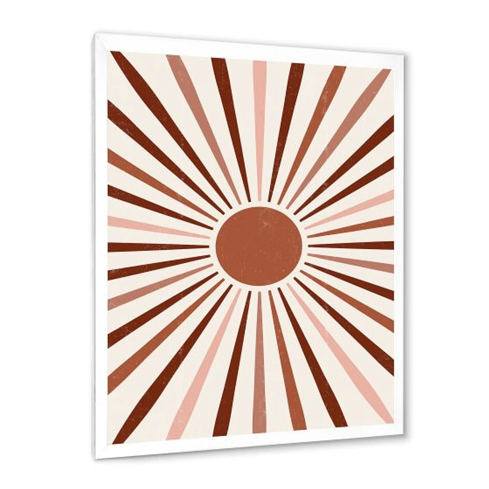 Geometric Radiant Sun  Canvas Wall Art