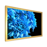 Detail of Blue Flowers on Black I  Wall Art