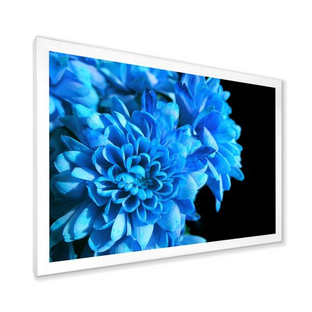 Detail of Blue Flowers on Black I  Wall Art