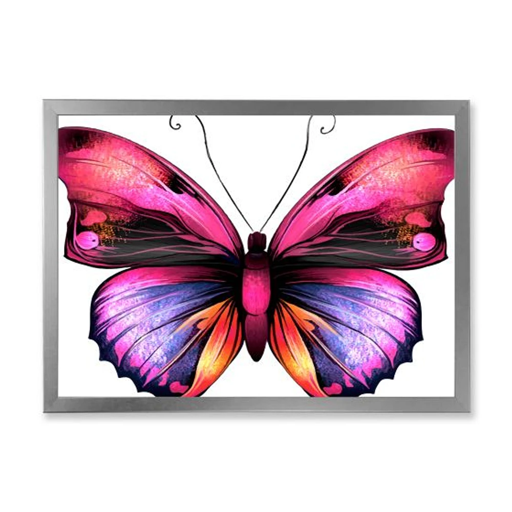 Toile « Bright Pink Butterfly Portrait