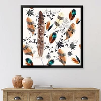 Multicolored Feather Pattern  Wall Art