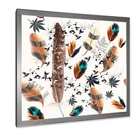 Multicolored Feather Pattern  Wall Art