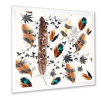 Multicolored Feather Pattern  Wall Art