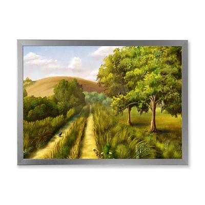 Vibrant Country Road During Summer  Wall Art