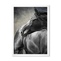 Toile imprimée « Portrait of A Black Horse »