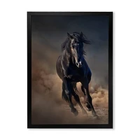 Toile « Portrait of Thoroughbred Nonius Stallion Horse I »