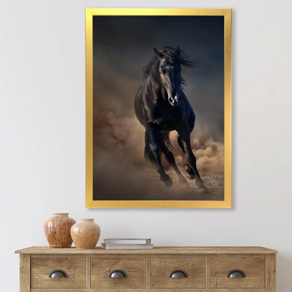 Toile « Portrait of Thoroughbred Nonius Stallion Horse I »