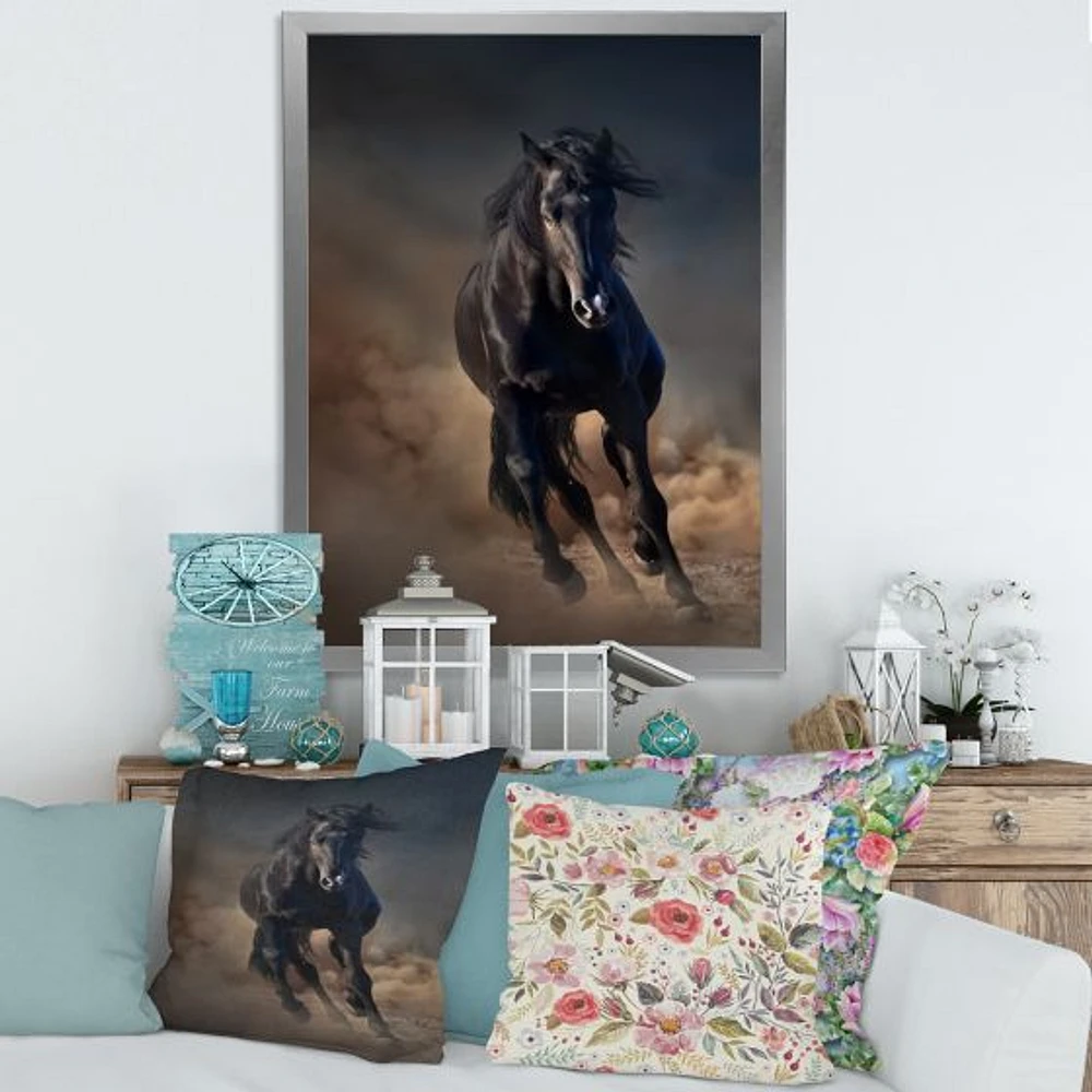 Toile « Portrait of Thoroughbred Nonius Stallion Horse I »