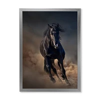 Toile « Portrait of Thoroughbred Nonius Stallion Horse I »