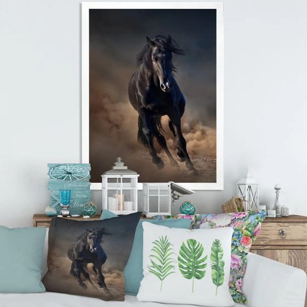 Toile « Portrait of Thoroughbred Nonius Stallion Horse I »