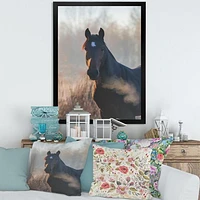 Portrait of A Horse on An Autumn Morning  Wall Art