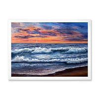 Sunset Over The Blue Ocean II  Wall Art