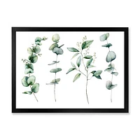 Green Eucalyptus Branches I  Canvas Wall Art Print