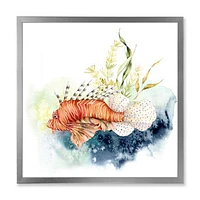 Lionfish and Kelp with Coral Reef Laminaria  Canvas Wall Art Print