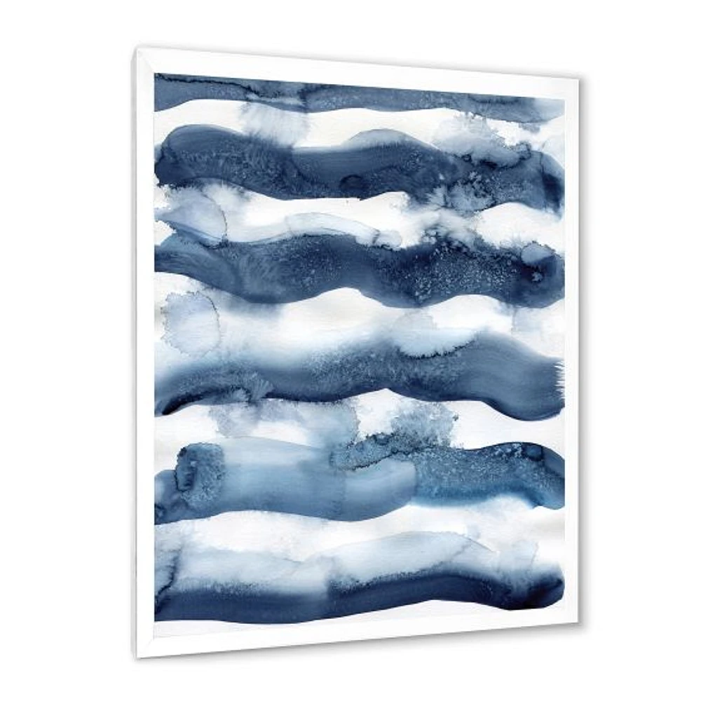 Toile imprimée « Abstract Classic Blue Waves »