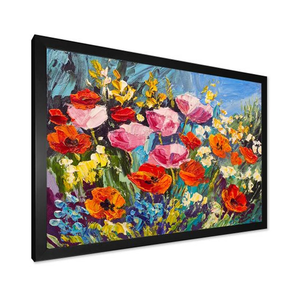 Colorful Spring WildFlowers  Canvas Wall Art Print