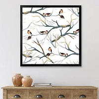 Little Birds on The Tree Branches I  Wall Art