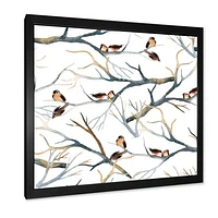 Little Birds on The Tree Branches I  Wall Art