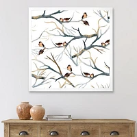 Little Birds on The Tree Branches I  Wall Art