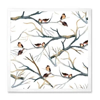 Little Birds on The Tree Branches I  Wall Art